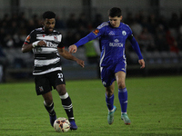 Ali Al-Shabeeb of Darlington participates in the Isuzu FA Trophy Second round match between Darlington and Buxton at Blackwell Meadows in Da...