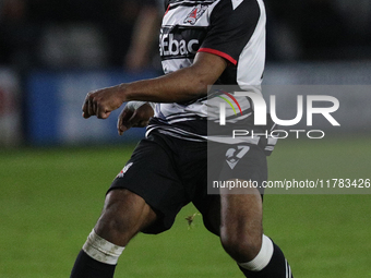 Ali Al-Shabeeb of Darlington participates in the Isuzu FA Trophy Second round match between Darlington and Buxton at Blackwell Meadows in Da...