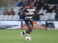 Cedric Main of Darlington participates in the Isuzu FA Trophy Second round match between Darlington and Buxton at Blackwell Meadows in Darli...