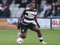 Cedric Main of Darlington participates in the Isuzu FA Trophy Second round match between Darlington and Buxton at Blackwell Meadows in Darli...