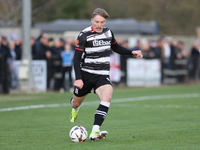 Cameron Salkeld of Darlington participates in the Isuzu FA Trophy Second round match between Darlington and Buxton at Blackwell Meadows in D...