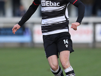 Will Flint of Darlington participates in the Isuzu FA Trophy Second round match between Darlington and Buxton at Blackwell Meadows in Darlin...