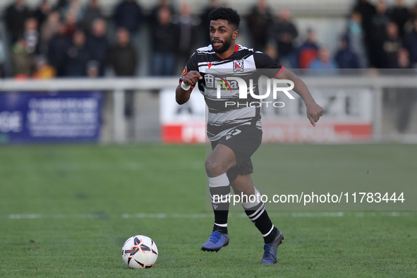 Ali Al-Shabeeb of Darlington participates in the Isuzu FA Trophy Second round match between Darlington and Buxton at Blackwell Meadows in Da...