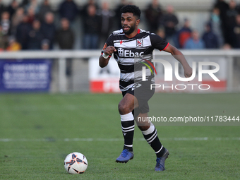 Ali Al-Shabeeb of Darlington participates in the Isuzu FA Trophy Second round match between Darlington and Buxton at Blackwell Meadows in Da...