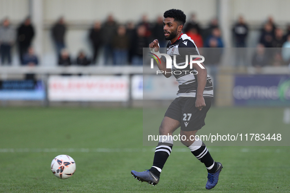 Ali Al-Shabeeb of Darlington participates in the Isuzu FA Trophy Second round match between Darlington and Buxton at Blackwell Meadows in Da...