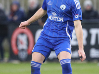 Kieran Burton of Buxton participates in the Isuzu FA Trophy Second round match between Darlington and Buxton at Blackwell Meadows in Darling...