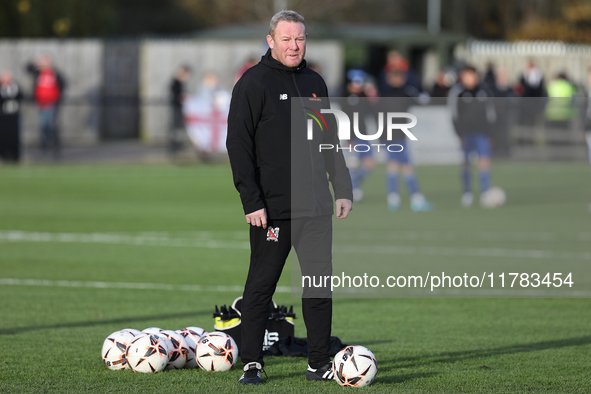 Darlington Manager Steve Watson is present during the Isuzu FA Trophy Second round match between Darlington and Buxton at Blackwell Meadows...