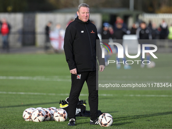 Darlington Manager Steve Watson is present during the Isuzu FA Trophy Second round match between Darlington and Buxton at Blackwell Meadows...