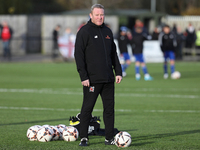 Darlington Manager Steve Watson is present during the Isuzu FA Trophy Second round match between Darlington and Buxton at Blackwell Meadows...