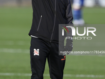 Darlington Assistant Manager Terry Mitchell is present during the Isuzu FA Trophy Second round match between Darlington and Buxton at Blackw...