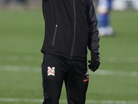 Darlington Assistant Manager Terry Mitchell is present during the Isuzu FA Trophy Second round match between Darlington and Buxton at Blackw...