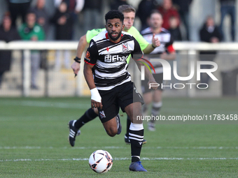 Ali Al-Shabeeb of Darlington participates in the Isuzu FA Trophy Second round match between Darlington and Buxton at Blackwell Meadows in Da...