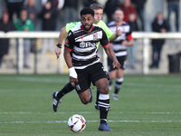 Ali Al-Shabeeb of Darlington participates in the Isuzu FA Trophy Second round match between Darlington and Buxton at Blackwell Meadows in Da...