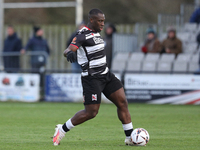 Cedric Main of Darlington participates in the Isuzu FA Trophy Second round match between Darlington and Buxton at Blackwell Meadows in Darli...