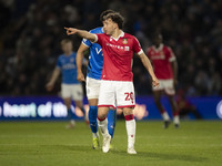 Ollie Rathbone #20 of Wrexham A.F.C. gesticulates during the Sky Bet League 1 match between Stockport County and Wrexham at the Edgeley Park...