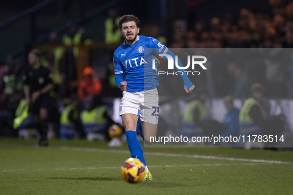 Ryan Rydel #23 of Stockport County F.C. participates in the Sky Bet League 1 match between Stockport County and Wrexham at the Edgeley Park...