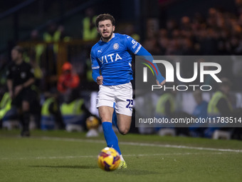 Ryan Rydel #23 of Stockport County F.C. participates in the Sky Bet League 1 match between Stockport County and Wrexham at the Edgeley Park...