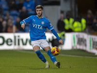 Ethan Pye, number 15 of Stockport County F.C., participates in the Sky Bet League 1 match between Stockport County and Wrexham at the Edgele...