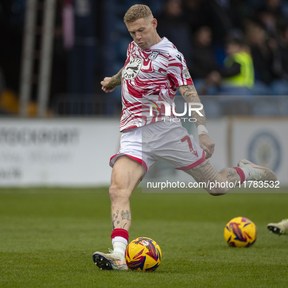 James McClean #7 of Wrexham A.F.C. warms up during the Sky Bet League 1 match between Stockport County and Wrexham at the Edgeley Park Stadi...