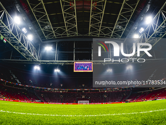 The stadium overview during the match between the Netherlands and Hungary at the Johan Cruijff ArenA for the UEFA Nations League - League A...