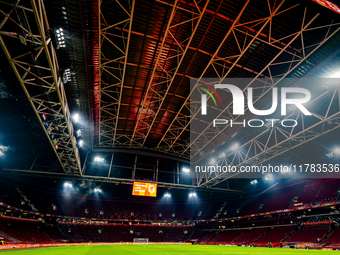 The stadium overview during the match between the Netherlands and Hungary at the Johan Cruijff ArenA for the UEFA Nations League - League A...