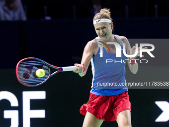 Marie Bouzkova  during Billie Jean King Cup Finals match Poland vs Czechia in Malaga Spain on 16 November 2024. (