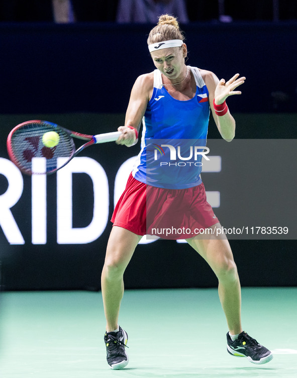 Marie Bouzkova  during Billie Jean King Cup Finals match Poland vs Czechia in Malaga Spain on 16 November 2024. 