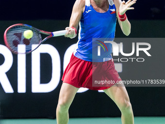 Marie Bouzkova  during Billie Jean King Cup Finals match Poland vs Czechia in Malaga Spain on 16 November 2024. (