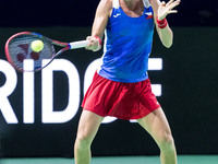 Marie Bouzkova  during Billie Jean King Cup Finals match Poland vs Czechia in Malaga Spain on 16 November 2024. (