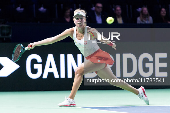 Magdalena Frech  during Billie Jean King Cup Finals match Poland vs Czechia in Malaga Spain on 16 November 2024. 