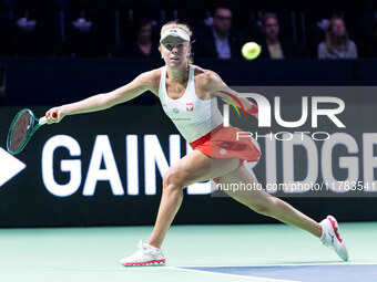 Magdalena Frech  during Billie Jean King Cup Finals match Poland vs Czechia in Malaga Spain on 16 November 2024. (