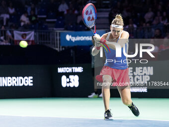 Marie Bouzkova  during Billie Jean King Cup Finals match Poland vs Czechia in Malaga Spain on 16 November 2024. (