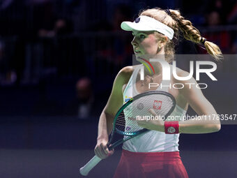 Magdalena Frech  during Billie Jean King Cup Finals match Poland vs Czechia in Malaga Spain on 16 November 2024. (