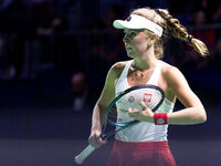 Magdalena Frech  during Billie Jean King Cup Finals match Poland vs Czechia in Malaga Spain on 16 November 2024. (