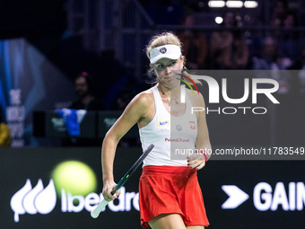 Magdalena Frech  during Billie Jean King Cup Finals match Poland vs Czechia in Malaga Spain on 16 November 2024. (