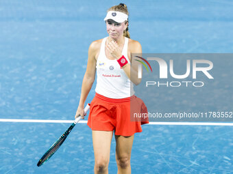 Magdalena Frech  during Billie Jean King Cup Finals match Poland vs Czechia in Malaga Spain on 16 November 2024. (