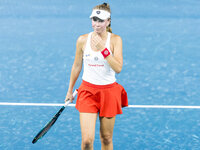 Magdalena Frech  during Billie Jean King Cup Finals match Poland vs Czechia in Malaga Spain on 16 November 2024. (