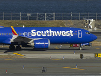 Southwest Airlines Boeing 737 MAX 8 airplane with registration tail number N8746Q spotted taxiing in LaGuardia Airport. Southwest Airlines C...