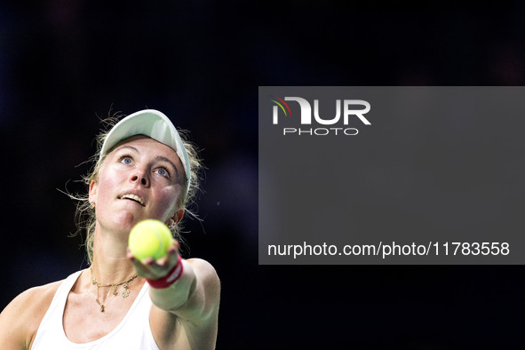 Magdalena Frech  during Billie Jean King Cup Finals match Poland vs Czechia in Malaga Spain on 16 November 2024. 