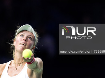 Magdalena Frech  during Billie Jean King Cup Finals match Poland vs Czechia in Malaga Spain on 16 November 2024. (