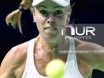 Magdalena Frech  during Billie Jean King Cup Finals match Poland vs Czechia in Malaga Spain on 16 November 2024. (