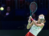 Magdalena Frech  during Billie Jean King Cup Finals match Poland vs Czechia in Malaga Spain on 16 November 2024. (