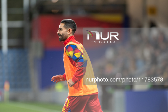 Biel Borra of Andorra is in action during the UEFA Nations League 2024 - League phase - Matchday 4 match between Andorra and Moldova at Esta...