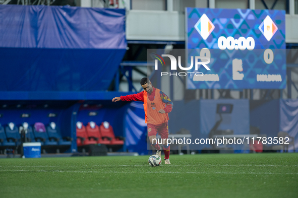 Biel Borra of Andorra is in action during the UEFA Nations League 2024 - League phase - Matchday 4 match between Andorra and Moldova at Esta...