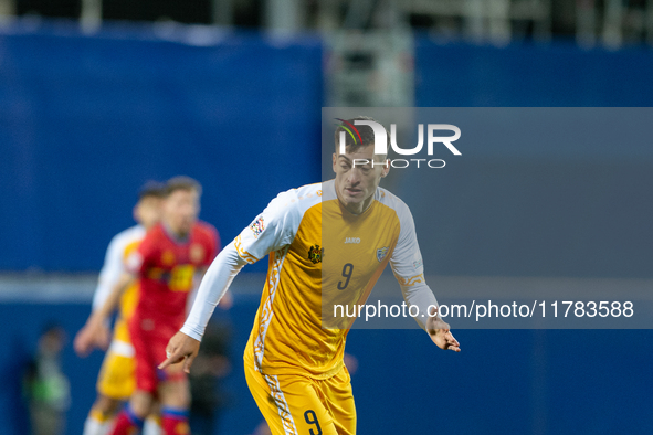 Ion Nicolaescu of Moldova is in action during the UEFA Nations League 2024 - League phase - Matchday 4 match between Andorra and Moldova at...