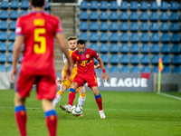 Aaron of Andorra is in action during the UEFA Nations League 2024 - League phase - Matchday 4 match between Andorra and Moldova at Estadi Na...