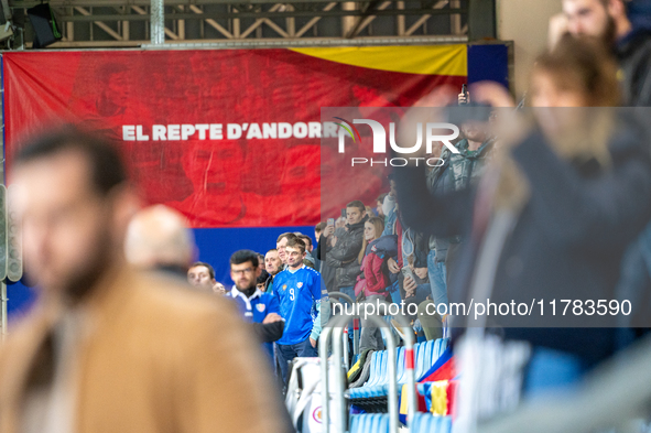 Moldova fans attend the UEFA Nations League 2024 - League phase - Matchday 4 match between Andorra and Moldova at Estadi Nacional d'Andorra...