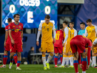 Players are in action during the UEFA Nations League 2024 - League phase - Matchday 4 match between Andorra and Moldova at Estadi Nacional d...