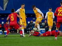 Players are in action during the UEFA Nations League 2024 - League phase - Matchday 4 match between Andorra and Moldova at Estadi Nacional d...