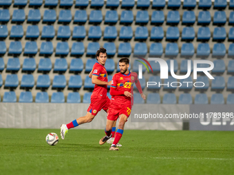 Biel Borra of Andorra is in action during the UEFA Nations League 2024 - League phase - Matchday 4 match between Andorra and Moldova at Esta...